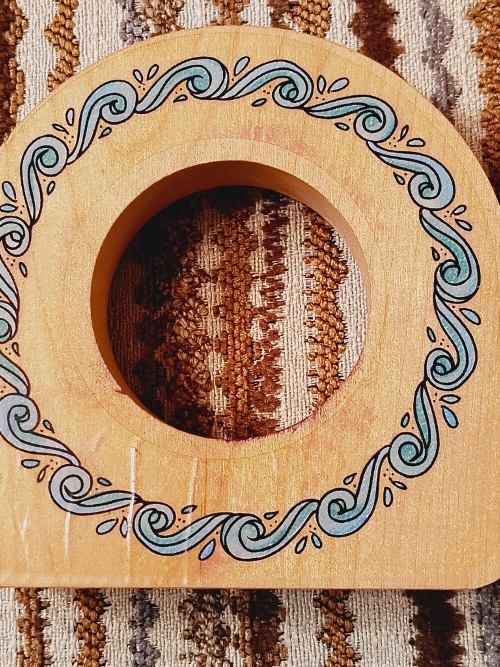 Stampendous Seafoam Ring Circle Frame Nestling Rubber Stamp 1998
